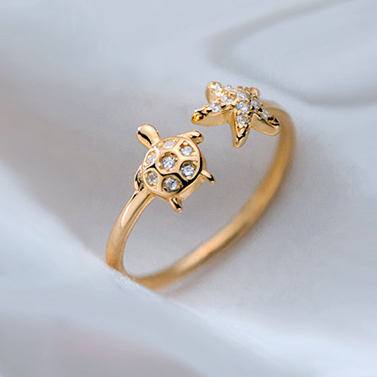 Anello tartaruga zircone