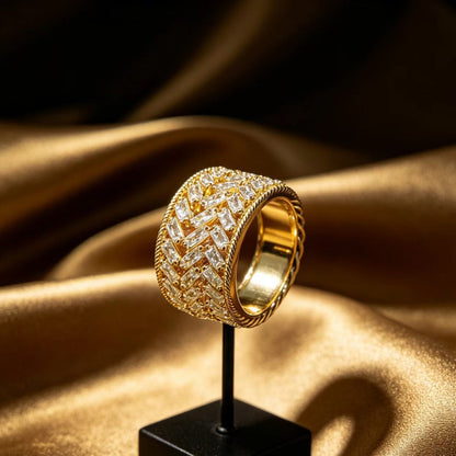 Anello aperto diamanti