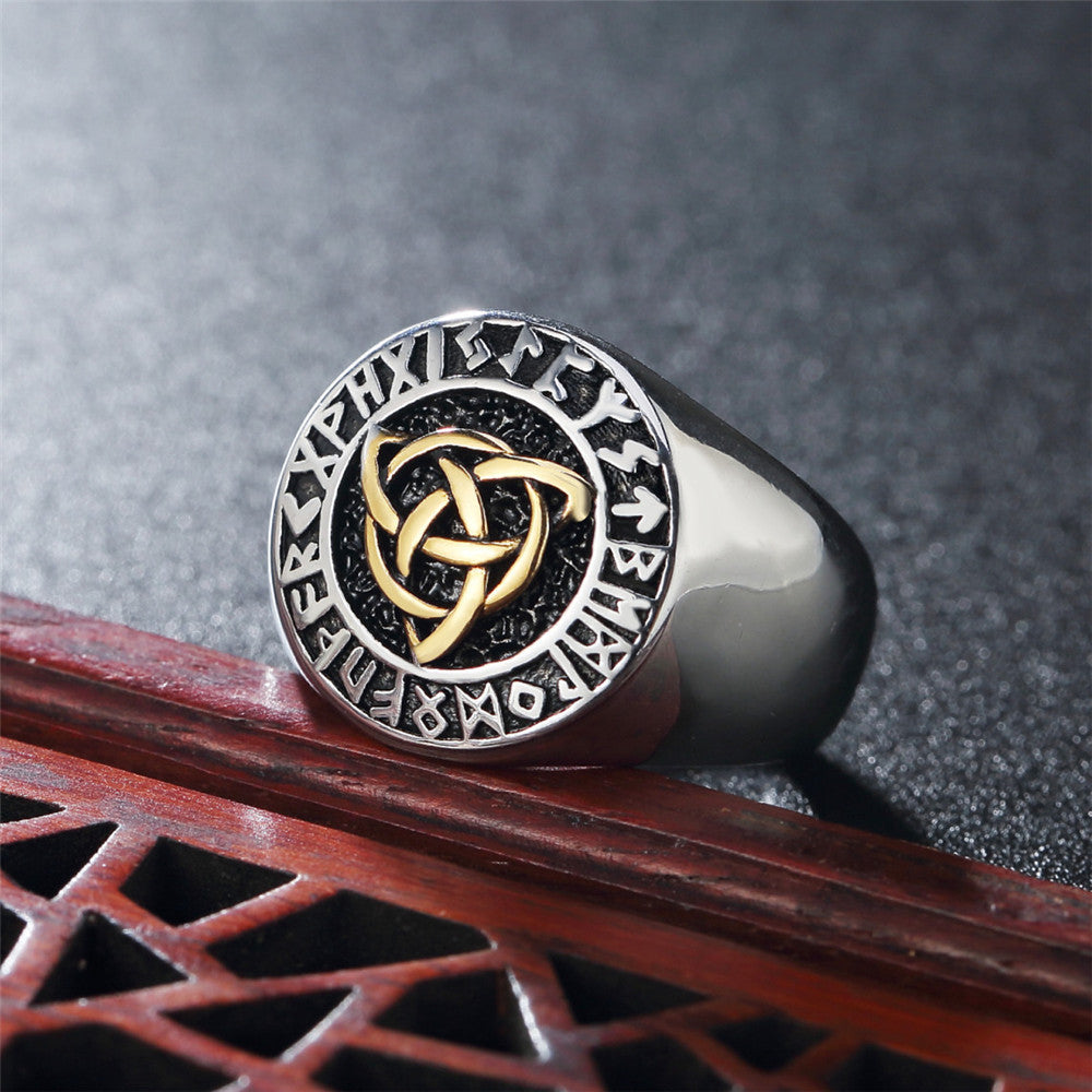 Anello vichingo titanio da uomo