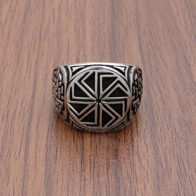 Anello titanio stile vichingo