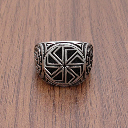Anello titanio stile vichingo