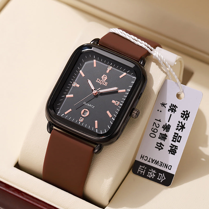 Orologio silicone quadrato coppia