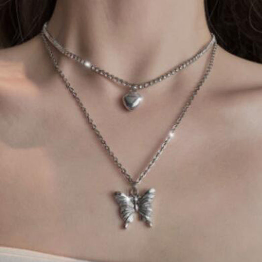 Collana farfalla multistrato semplice