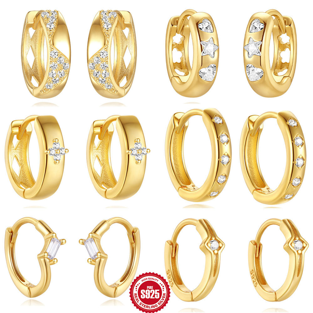Orecchini argento zircone delicati
