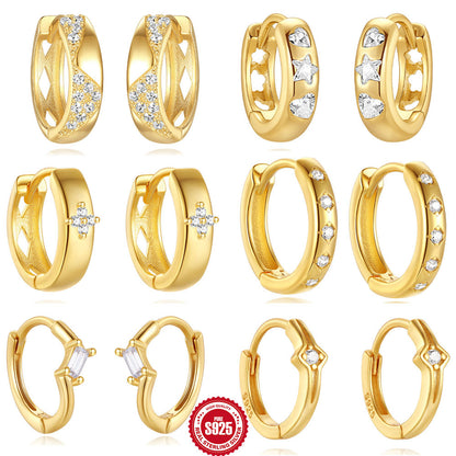 Orecchini argento zircone delicati