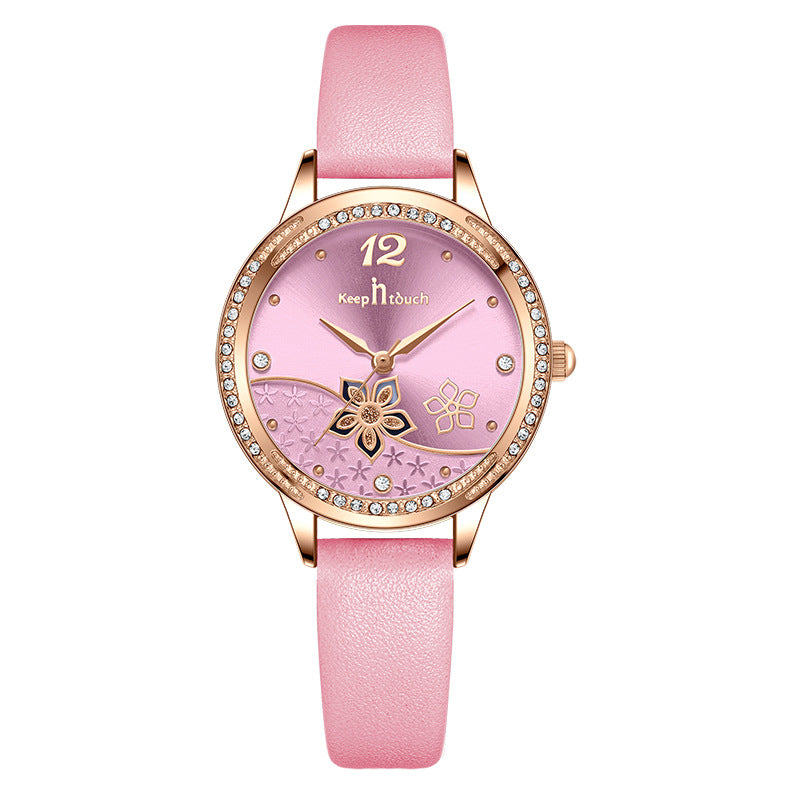 Orologio da donna floreale impermeabile