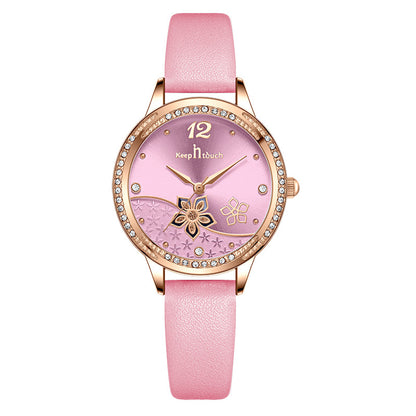 Orologio da donna floreale impermeabile