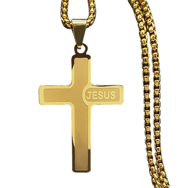 Collana croce in titanio