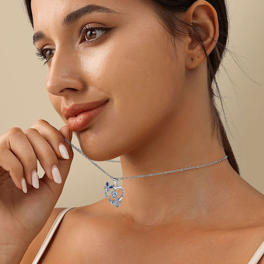 Collana cuore e farfalla da donna