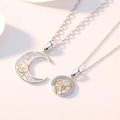 Collana coppia sole luna