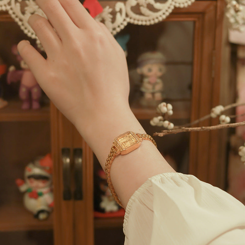Orologio da donna quadrato ramato