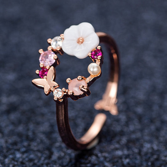 Anello farfalla conchiglia
