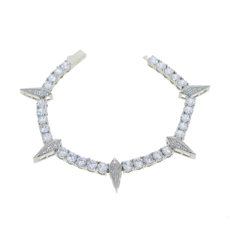 Bracciale Punk con Strass