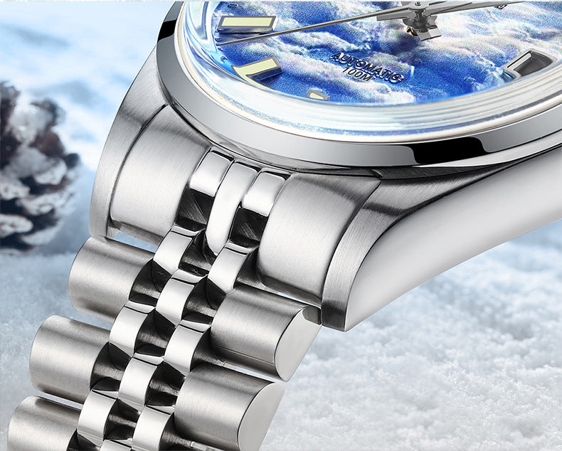 Orologio meccanico impermeabile automatico luminescente