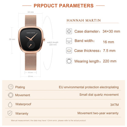 Orologio in acciaio con cinturino mesh