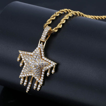Collana stella zircone a cinque punte