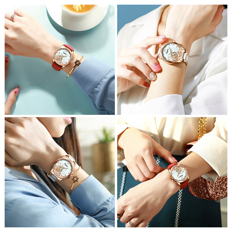 Orologio donna traforato automatico
