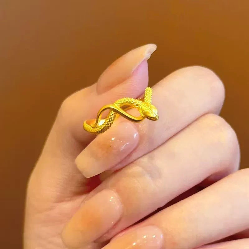 Anello serpente intrecciato
