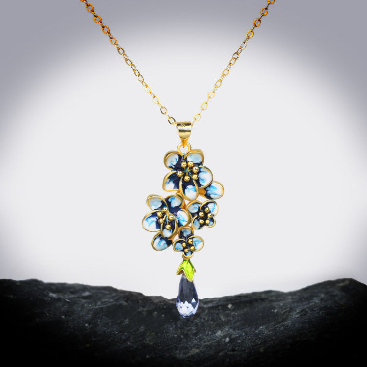 Collana goccia di cristallo