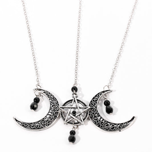 Collana pentagramma luna