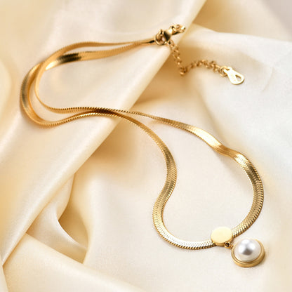 Collana serpente catena piatta