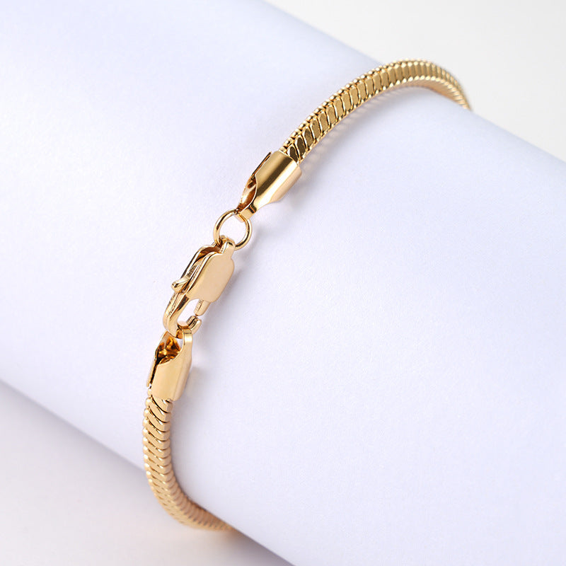 Bracciale catena serpente in acciaio