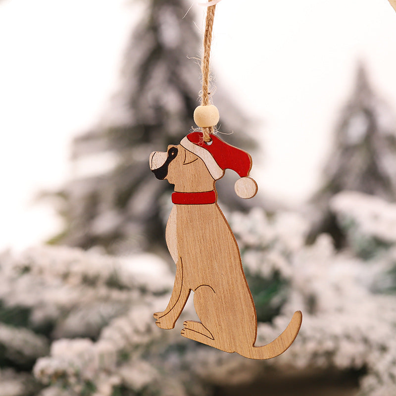 Pendente albero di Natale in legno