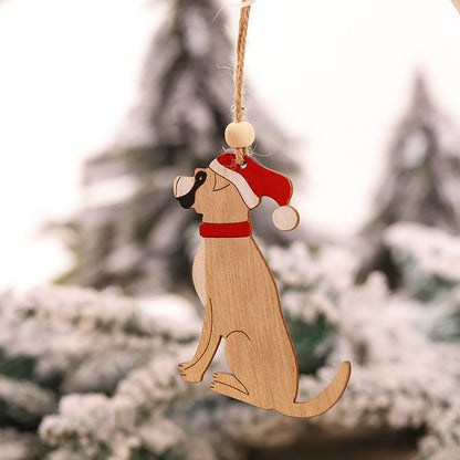 Pendente albero di Natale in legno