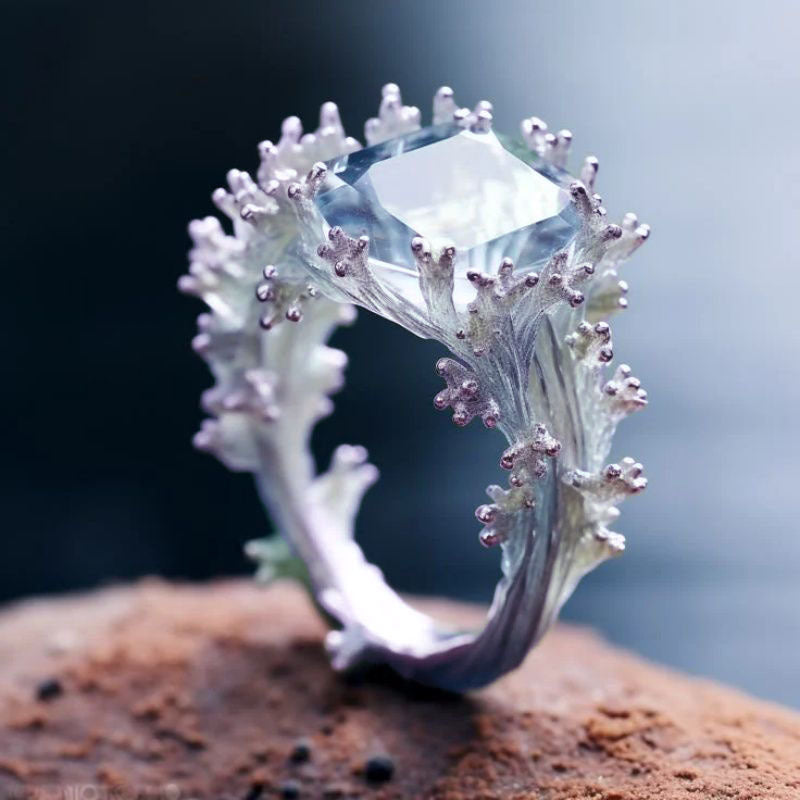 Anello corallo marino