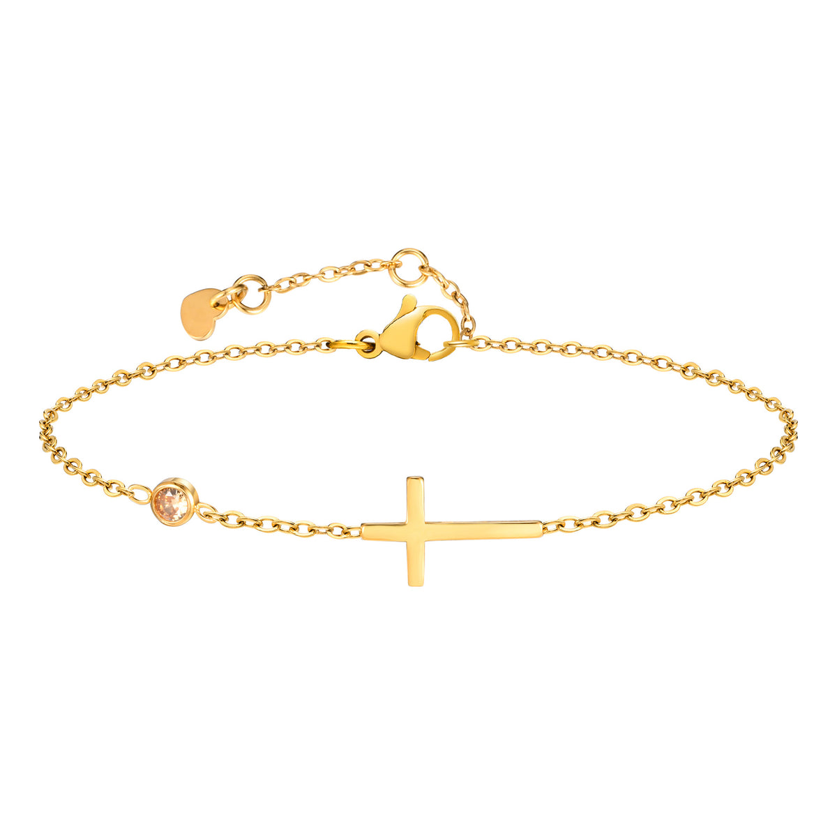 Bracciale croce pietre nascita