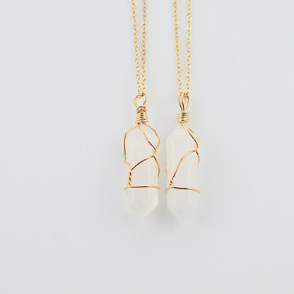 Collana quarzo esagonale