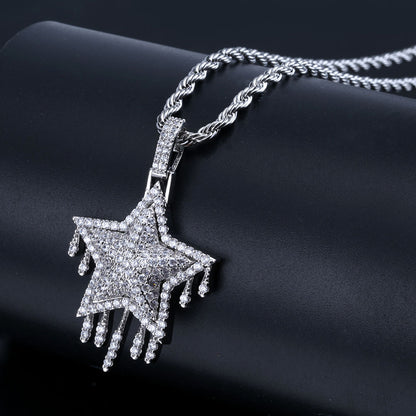 Collana stella zircone a cinque punte