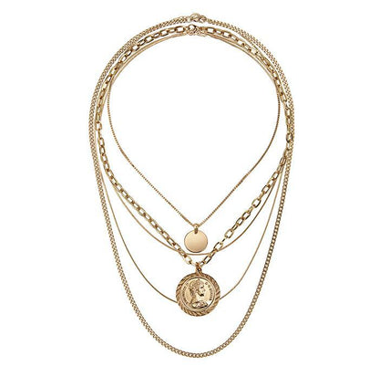 Collana multistrato moneta in oro