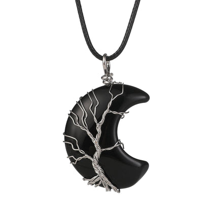 Collana luna e pietra naturale