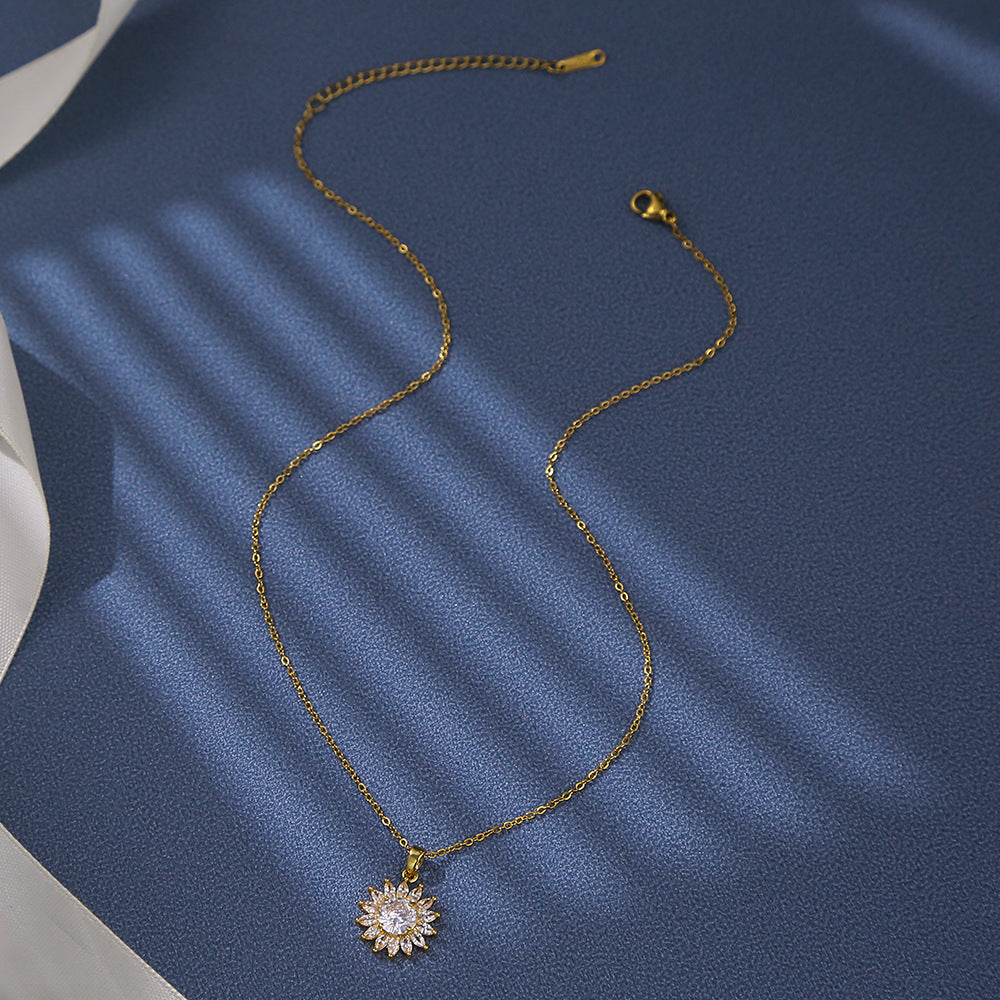 Collana girasole dorata