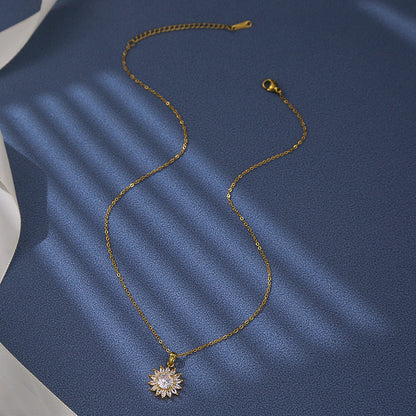 Collana girasole dorata