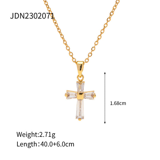 Collana quadrato zirconi