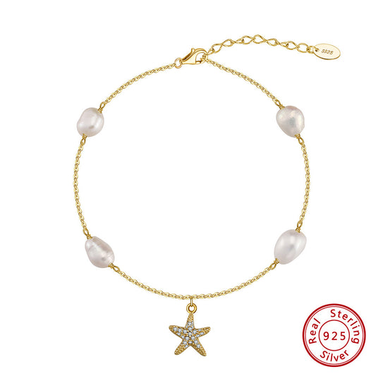 Cavigliera stella perla