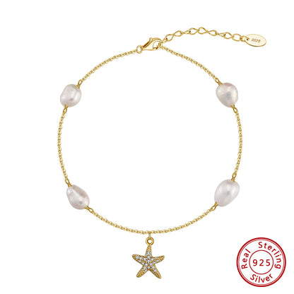 Cavigliera stella perla