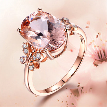 Anello morganite oro rosa