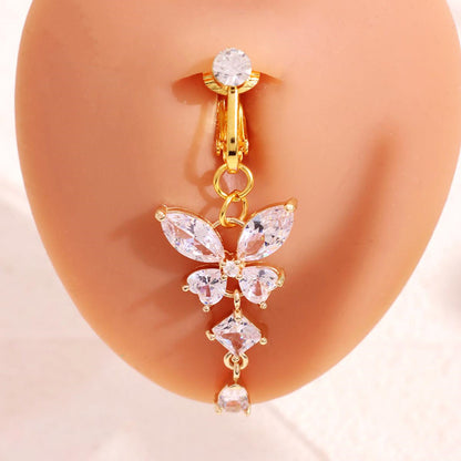Piercing finto con farfalla