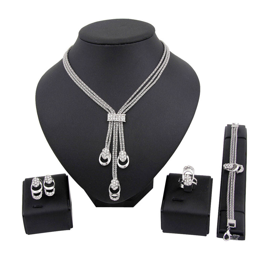 Set gioielli placcato oro quattro pezzi