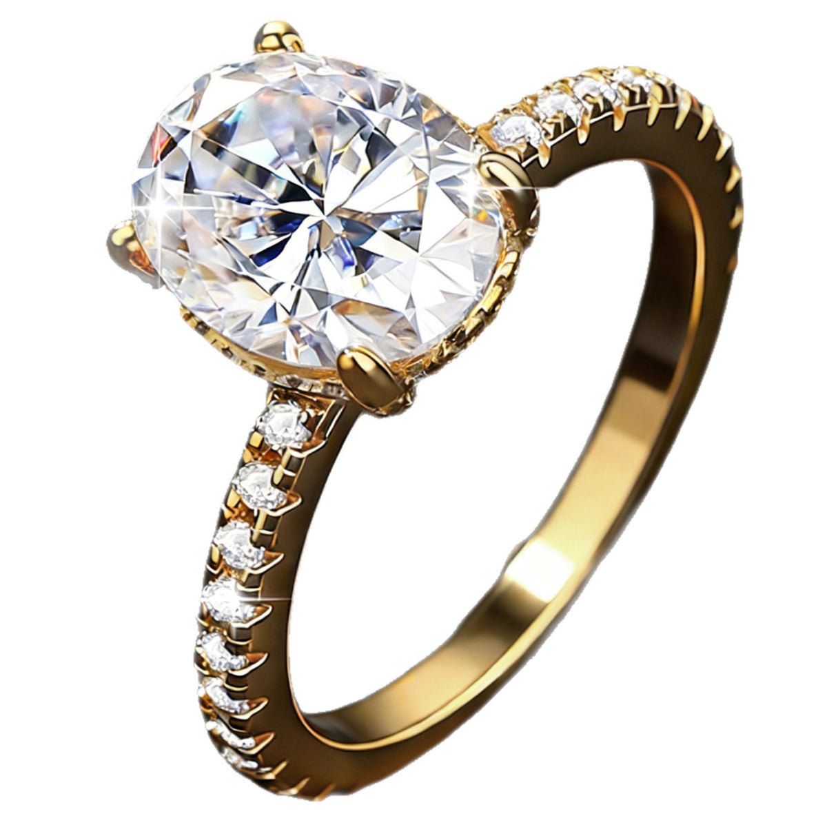Anello moissanite da donna