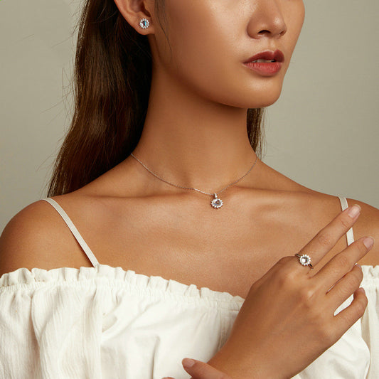 Collana sole placcato platino