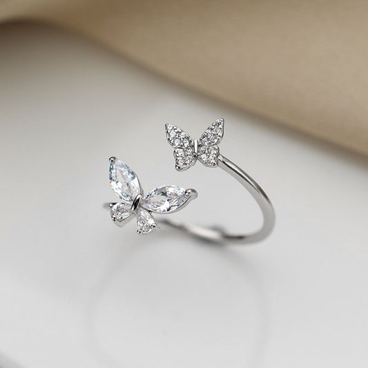 Anello farfalla argento da donna