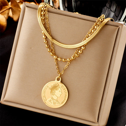 Collana doppio pendente quadrato