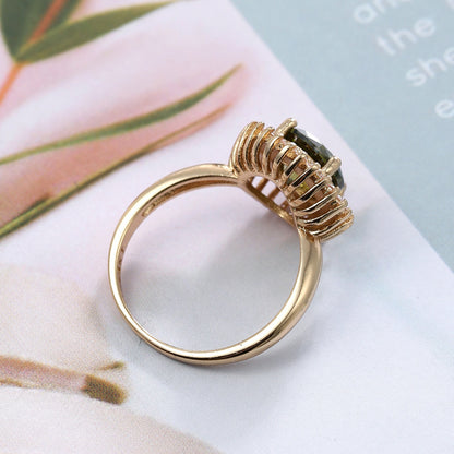 Anello zirconi placcato oro da donna