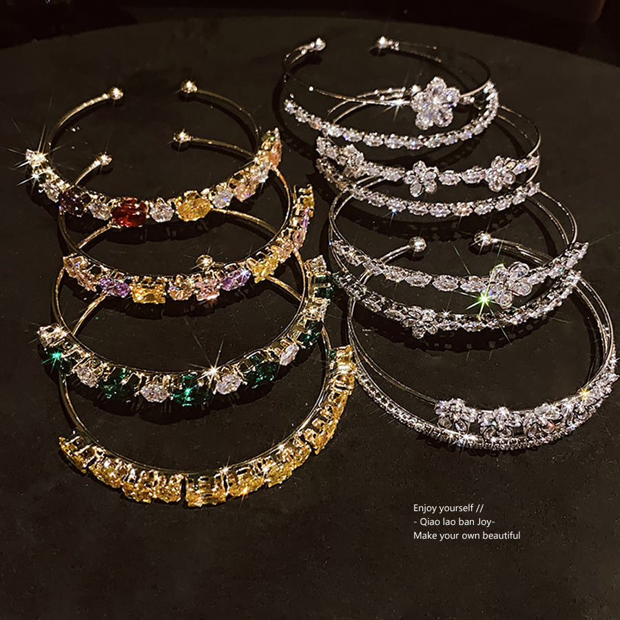 Bracciale Doppio Fiore Zircone