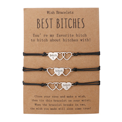 Bracciale intrecciato da amiche