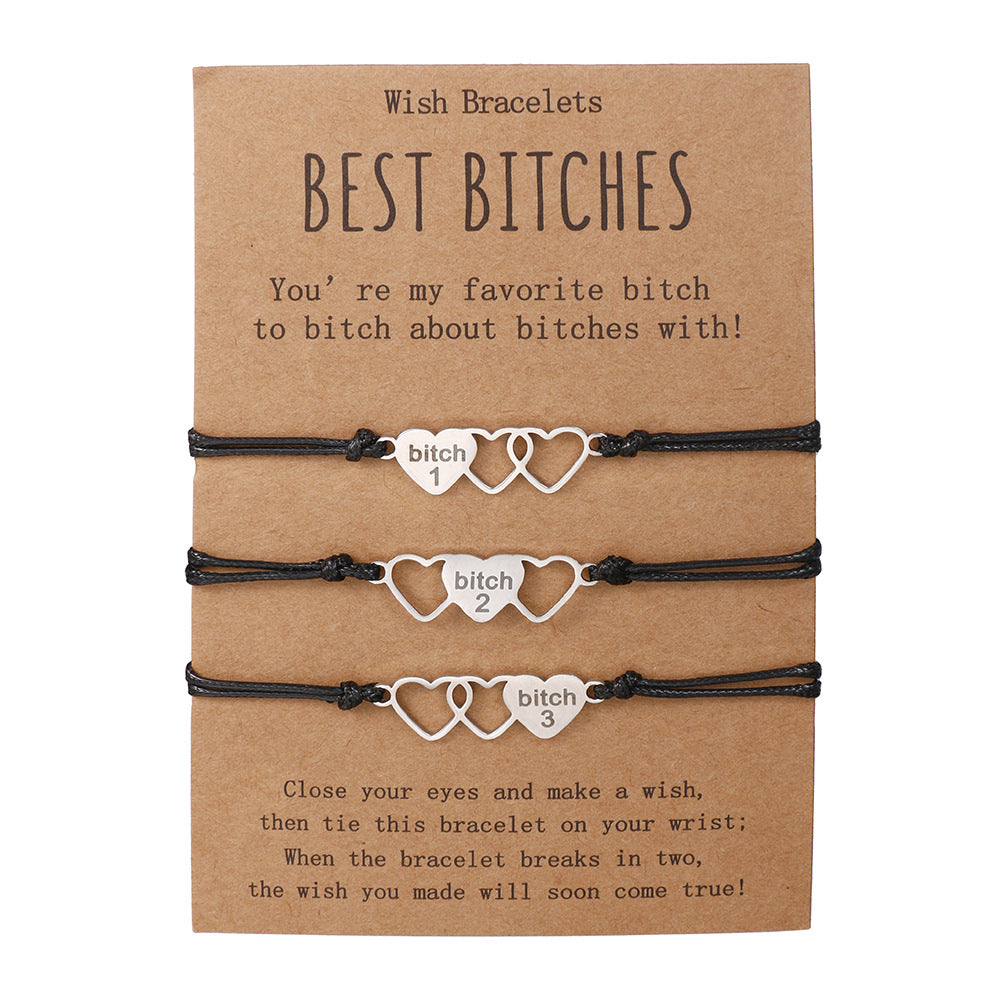 Bracciale intrecciato da amiche